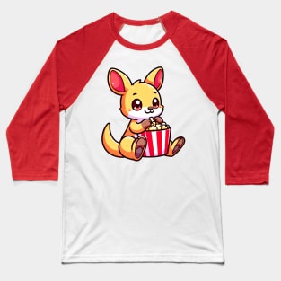 Kangaroo with a popcorn Baseball T-Shirt